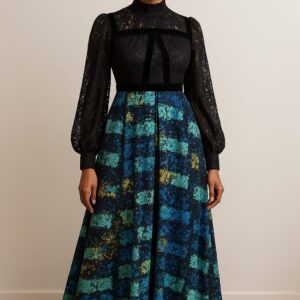 ADIRE ROYAL FLARE DRESS.