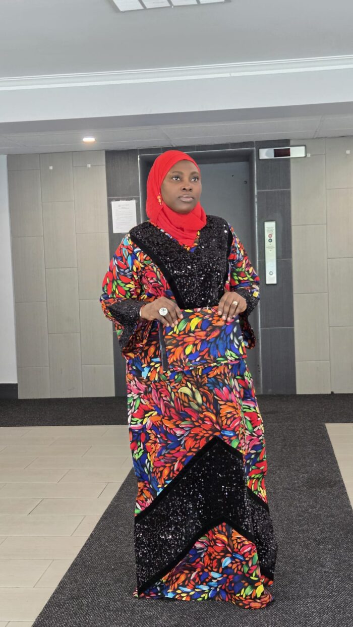 AFRICAN ANKARA AND SEQUINS KAFTAN DRESS - Image 2
