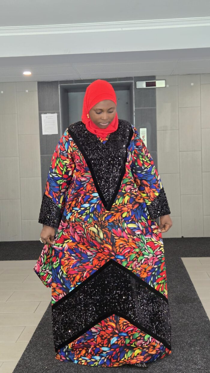 AFRICAN ANKARA AND SEQUINS KAFTAN DRESS - Image 4